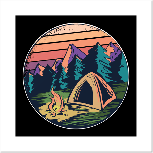 Outdoor camping nature Wall Art by Midoart